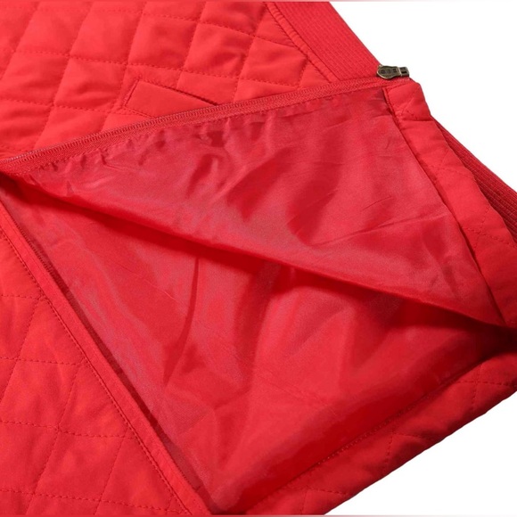 Bienzoe Red Quilted Casual Zip Vest XL Lightweight Packable Sleeveless Jacket - Picture 6 of 14